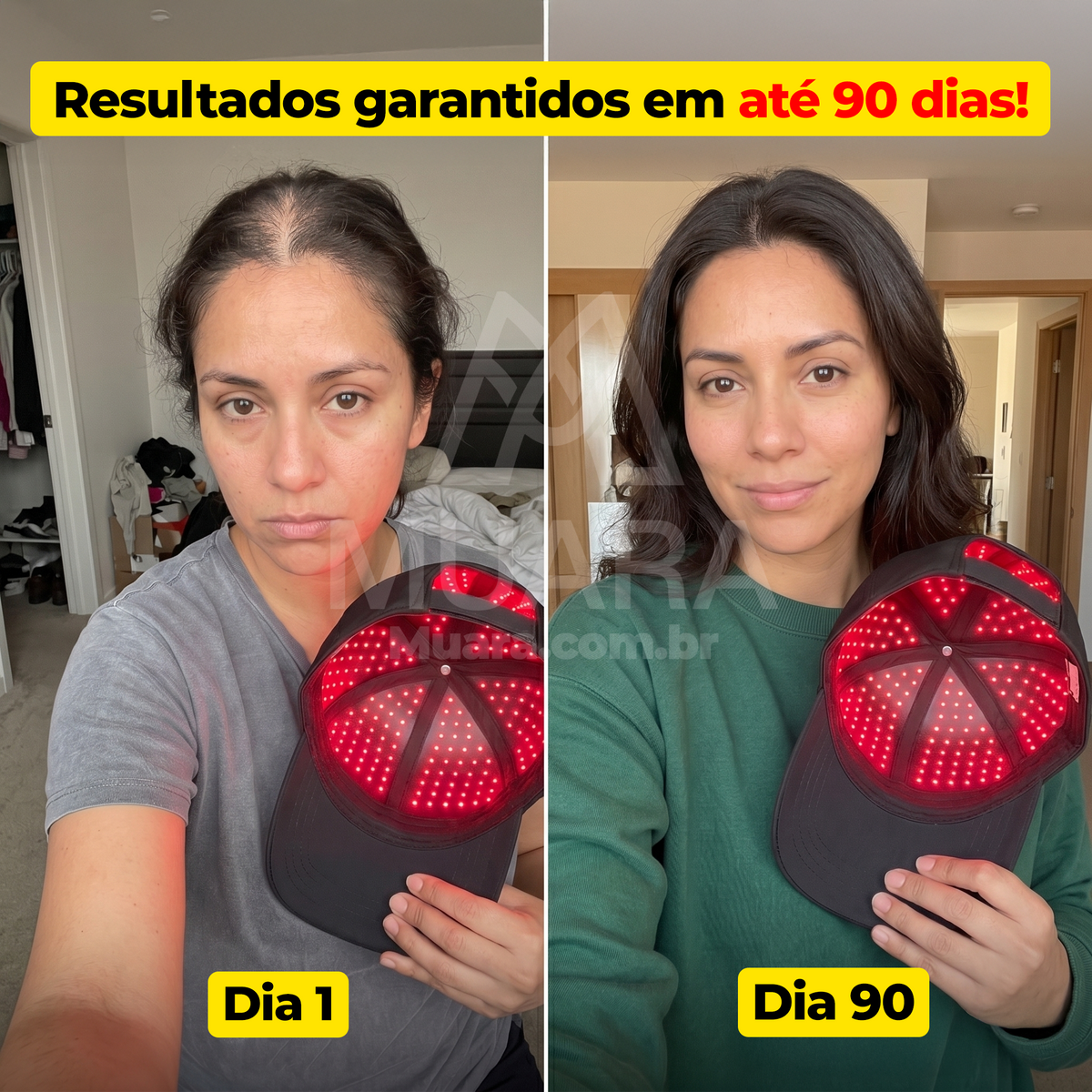 Antes e depois HairLux