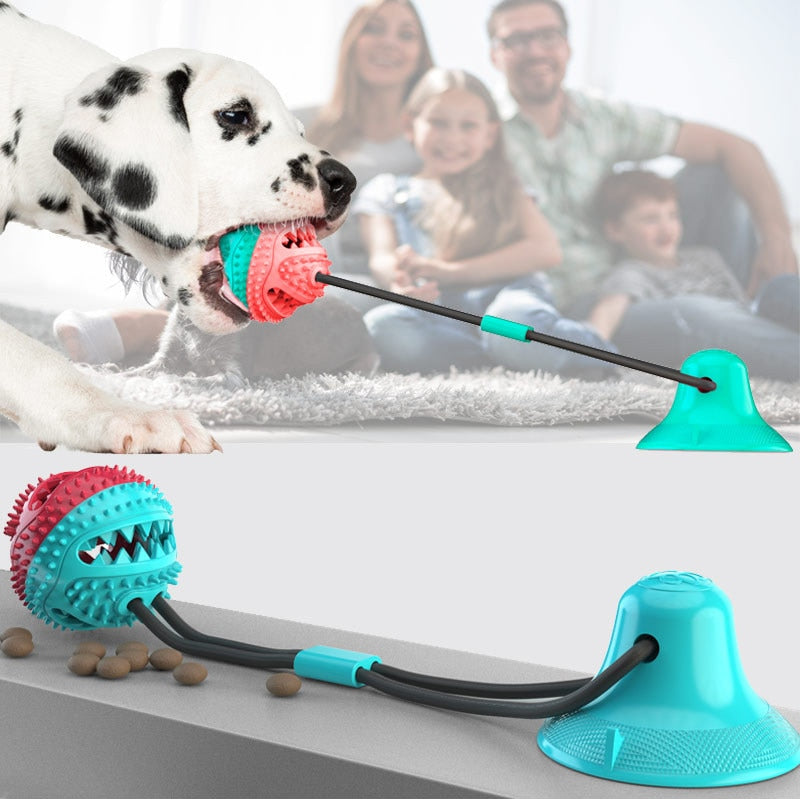 Brinquedo Mordedor Interativo com Ventosa Para Cães