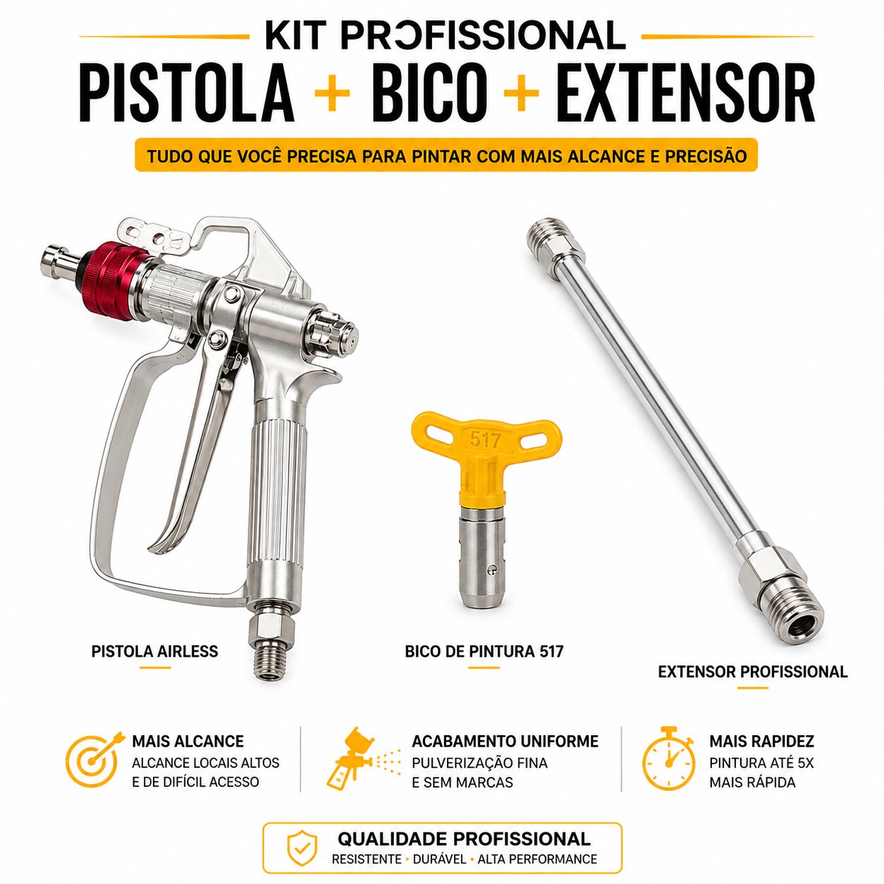 ProPaint™ Airless Max 5 em 1 — Kit Profissional de Pintura Airless