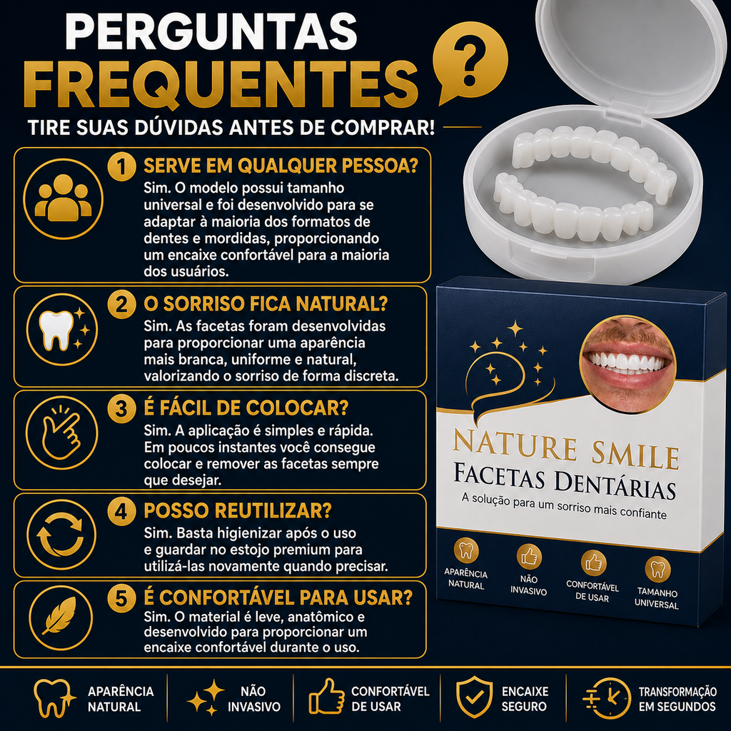 Nature Smile® - Facetas Dentárias Removíveis