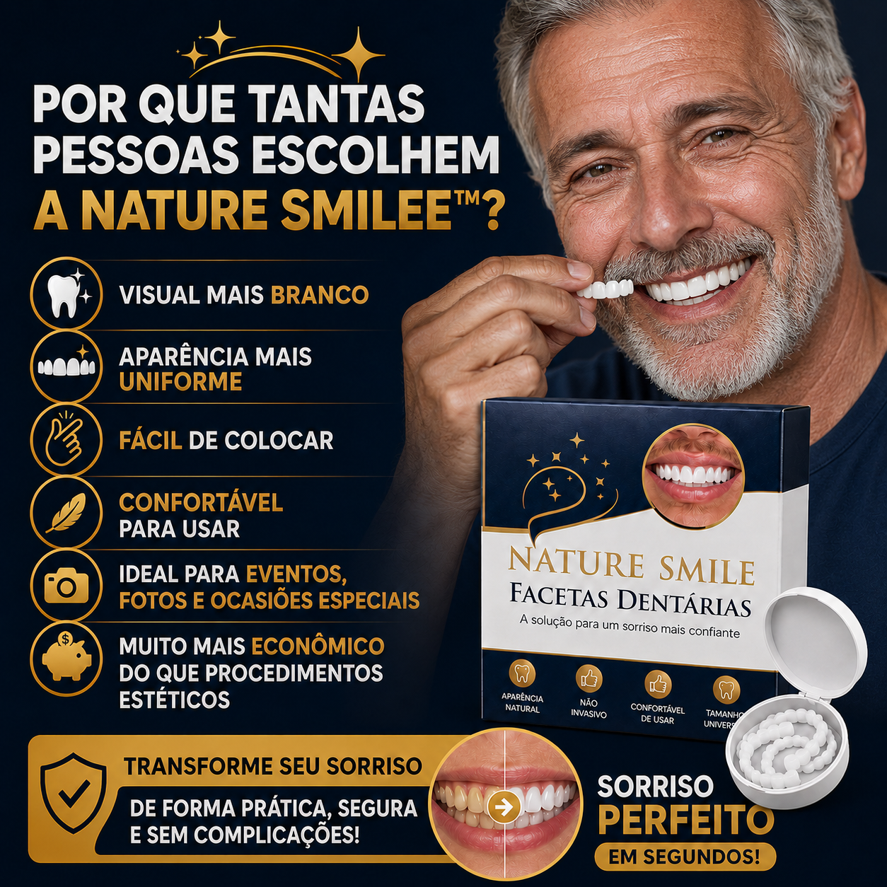 Nature Smile® - Facetas Dentárias Removíveis