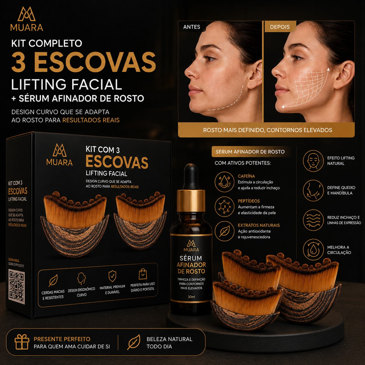 VShape Lift™ Escova Lifting Facial para Definição do Rosto