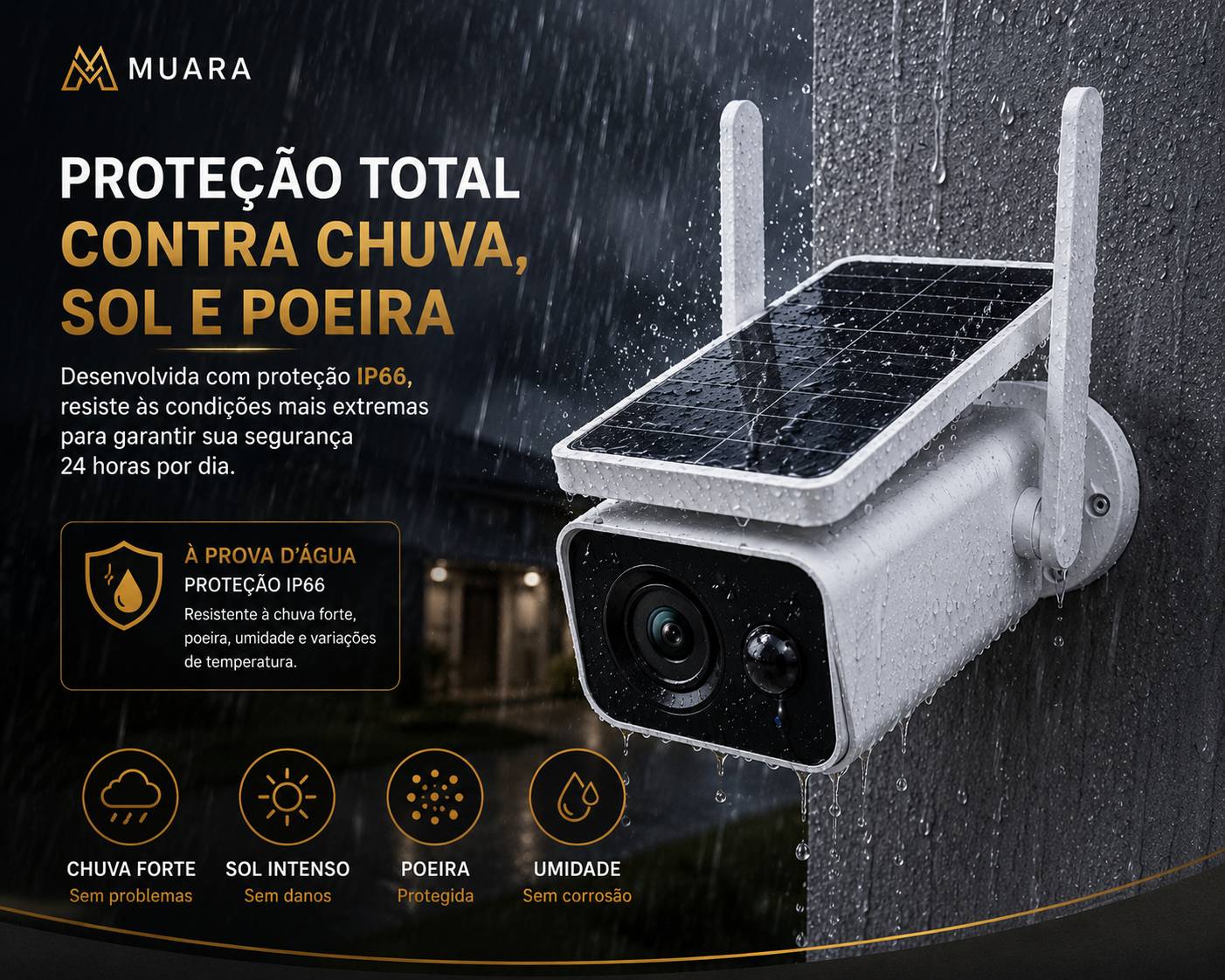 VisionGuard™ 4G Solar - Monitoramento Inteligente 24 Horas