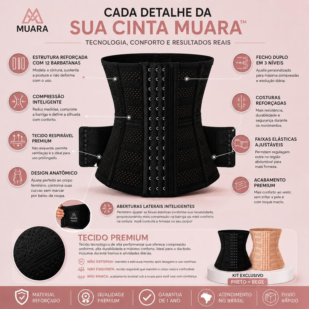 Muara™ SculptFit Pro -  Cinta Modeladora Premium