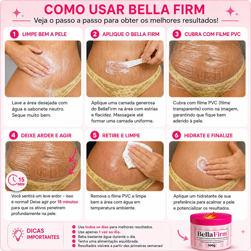 BellaFirm™ Tratamento Intensivo para Estrias e Flacidez