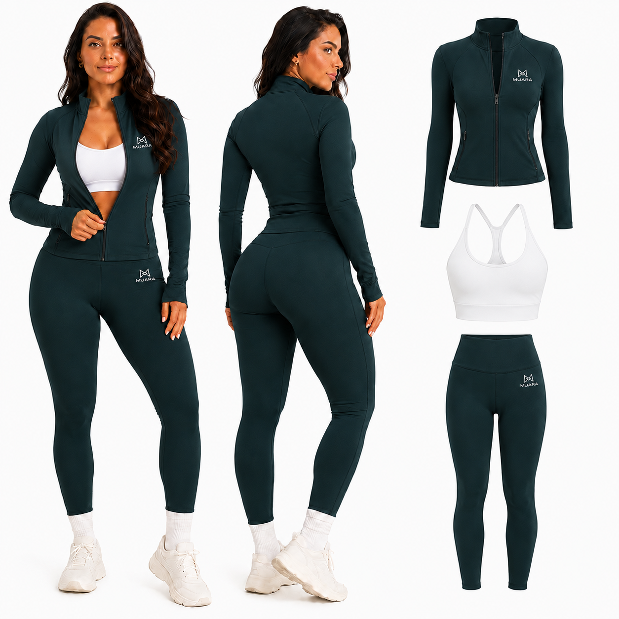 Kit Inverno Modelador Muara™ Jaqueta + Top + Legging Premium (PROMOÇÃO RELÃMPAGO)