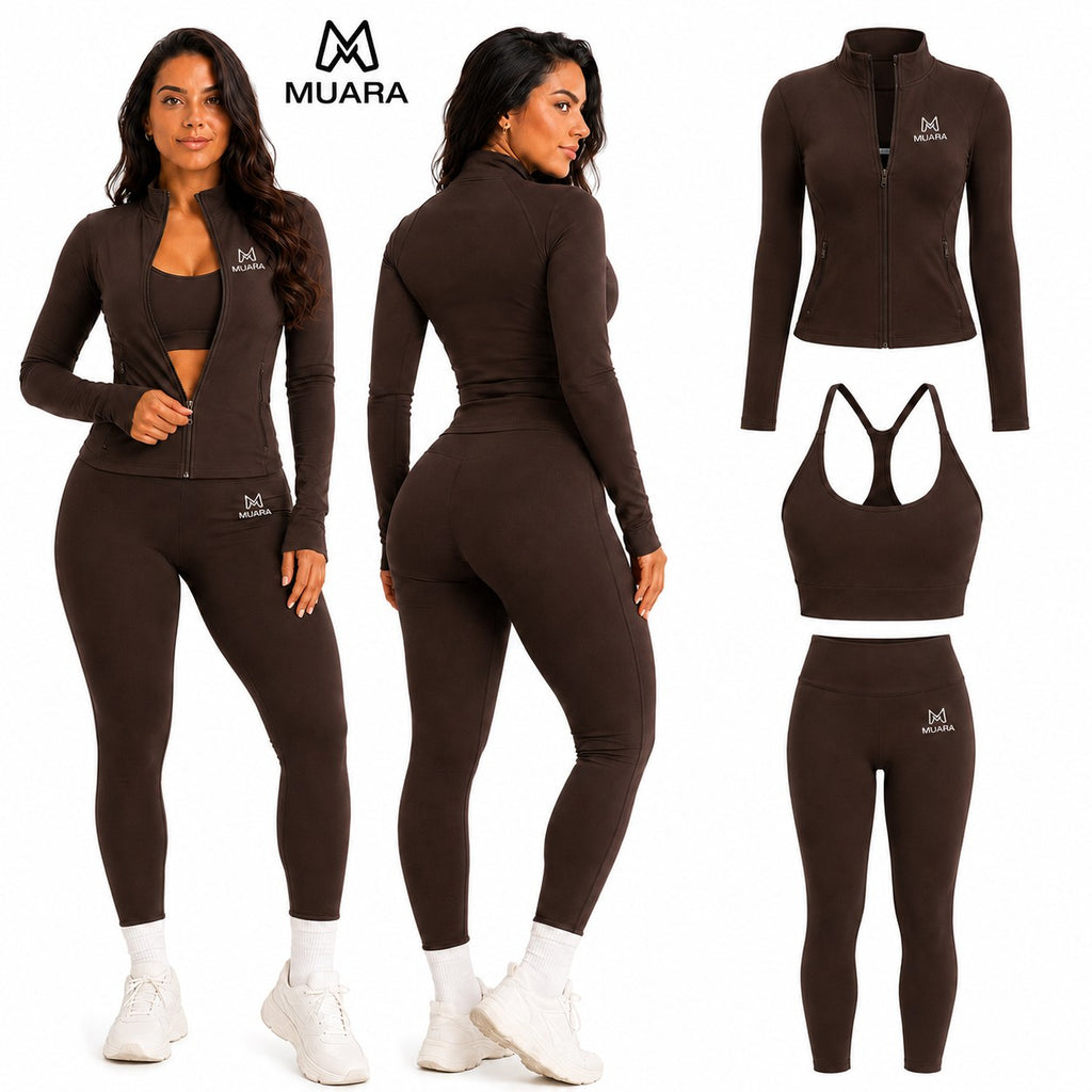 Kit Inverno Modelador Muara™ Jaqueta + Top + Legging Premium (PROMOÇÃO RELÃMPAGO)