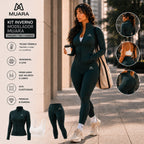 Kit Inverno Modelador Muara™ Jaqueta + Top + Legging Premium (PROMOÇÃO RELÃMPAGO)