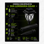 IlumiSolar™ – Lâmpadas LED Solar Automáticas (Kit com 10)