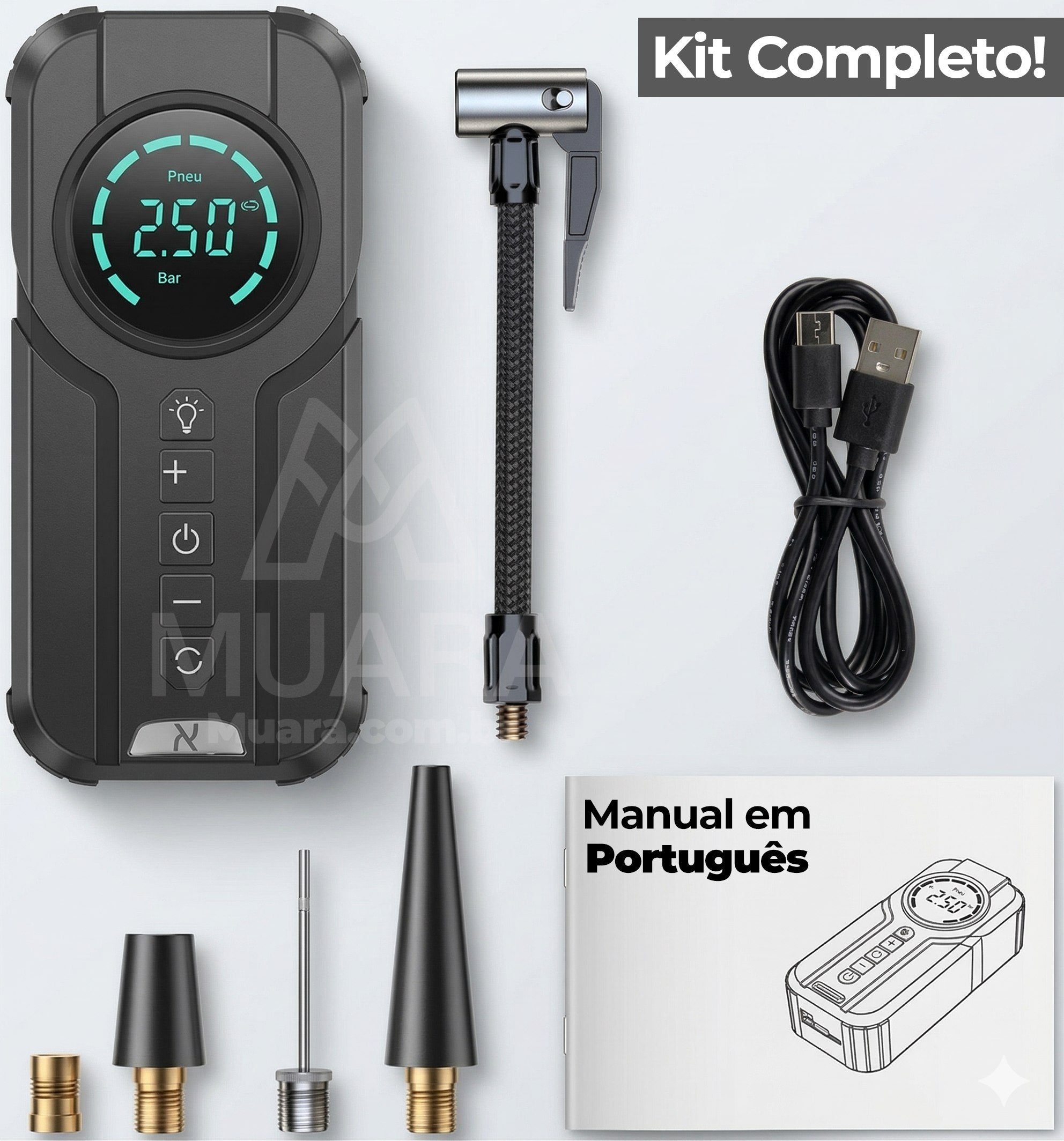 TurboAir™ – Compressor Portátil Inteligente (Compre 1 e Leve 2)