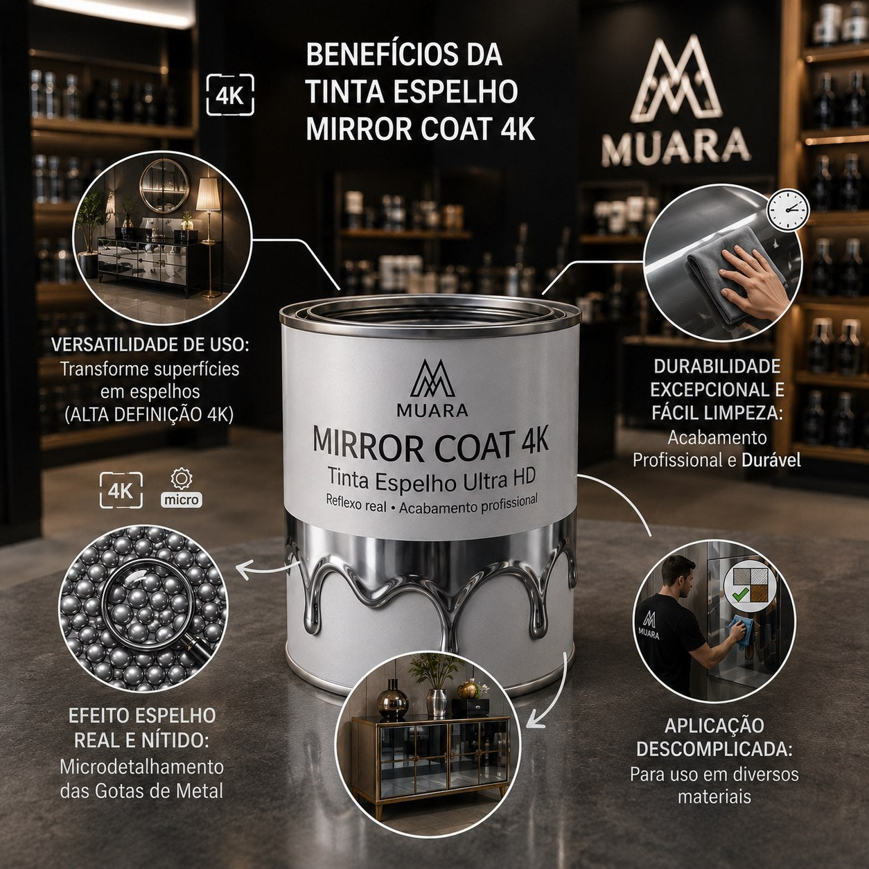 Mirror Coat 4K - Tinta Espelho de Alta Definição 4K