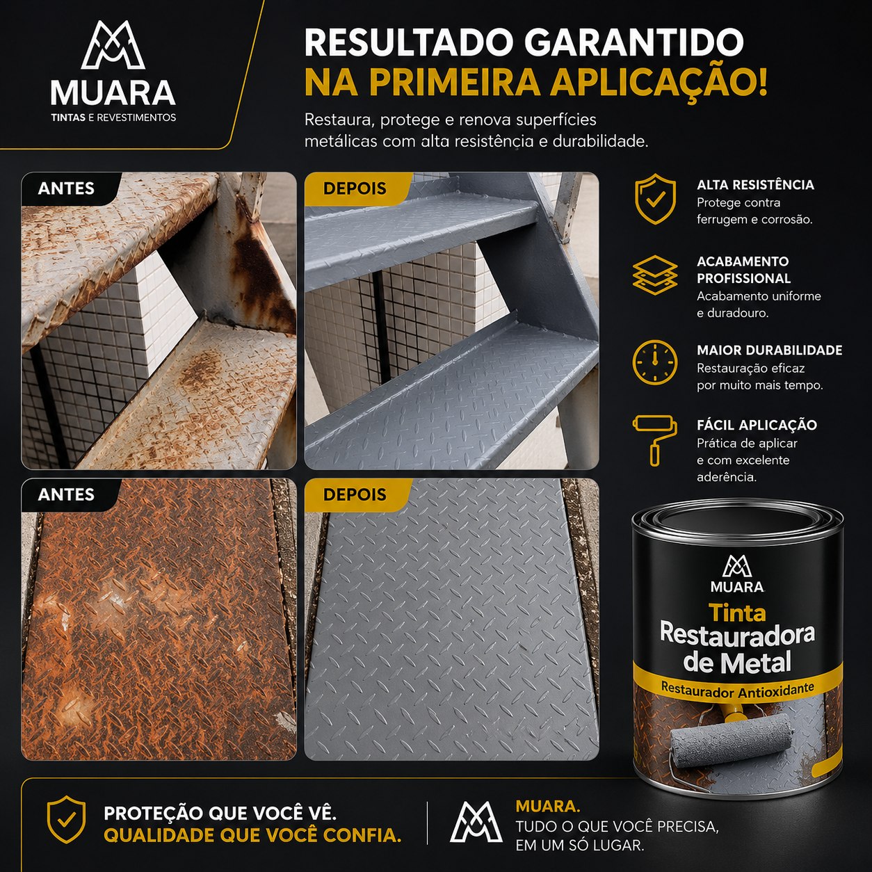 Tinta Muara™ Restauradora de Metal