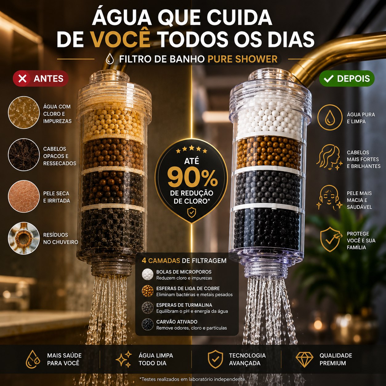 Pure Shower™ – Kit Completo de Filtragem Premium