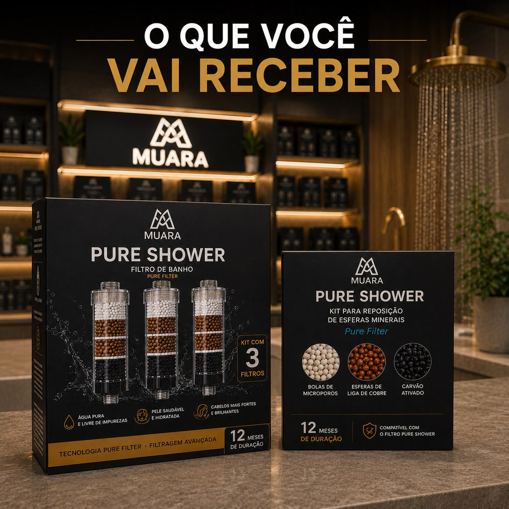 Pure Shower™ – Kit Completo de Filtragem Premium