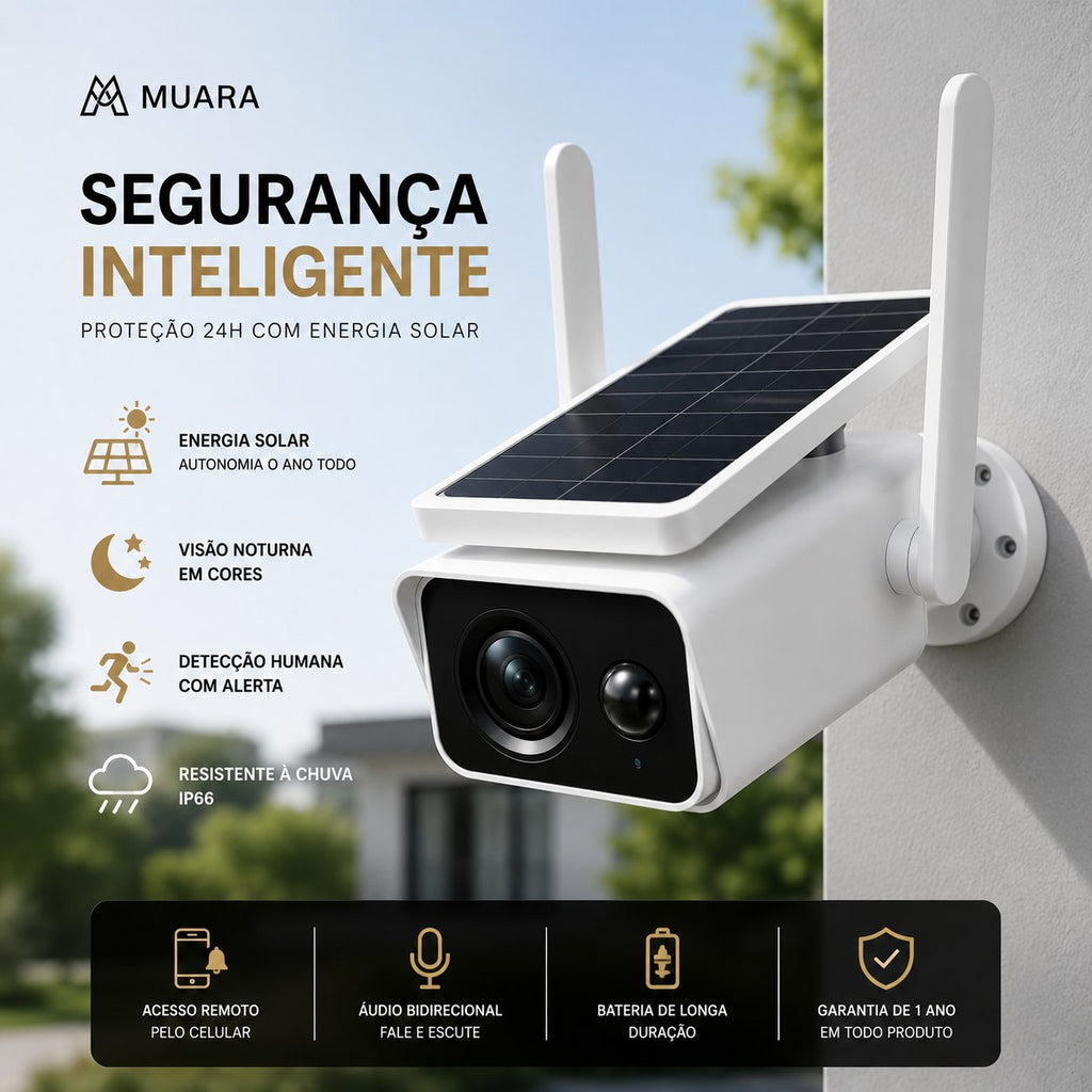 VisionGuard™ 4G Solar - Monitoramento Inteligente 24 Horas