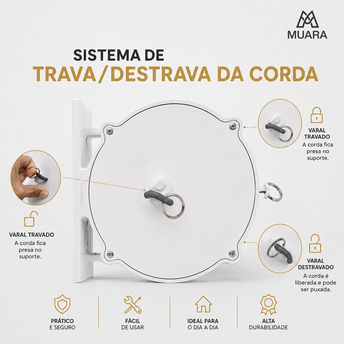 SpaceFlow™ Varal Retrátil Inteligente