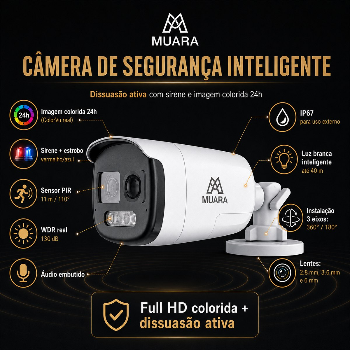 Guardian X Pro 4G - Super Câmera Inteligente Com Sirene Ativa