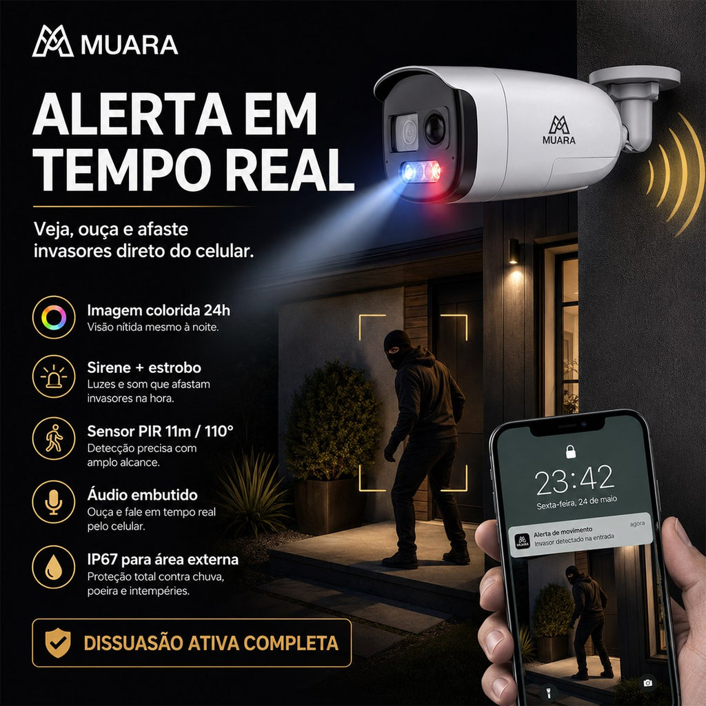 Guardian X Pro 4G - Super Câmera Inteligente Com Sirene Ativa